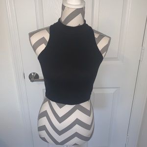 LF Black Emma & Sam basic high neck crop